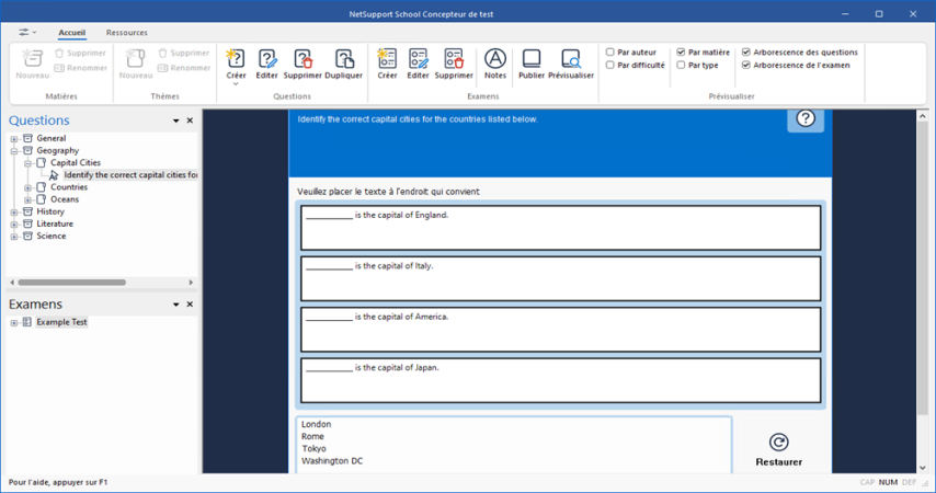 Test Designee L'interface Questions
