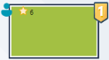 Green thumbnail with star. User icon top left and number top right.